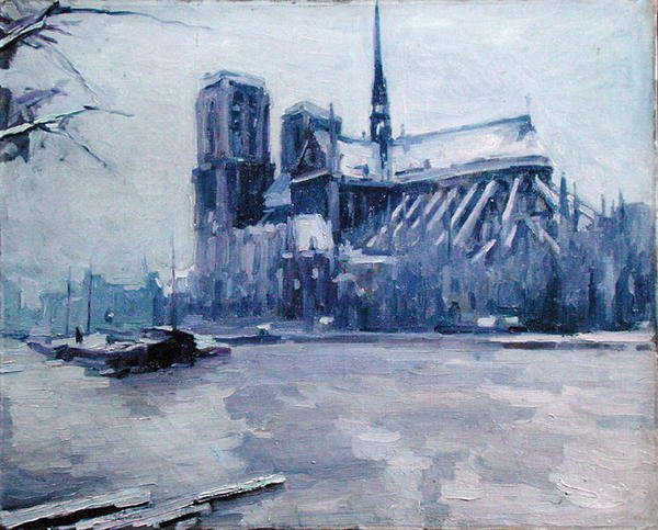 Notre-Dame ten tijde van de overstromingen door Louis Degallaix