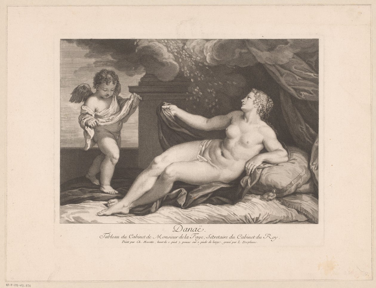 Jupiter en Danaë door Louis Desplaces