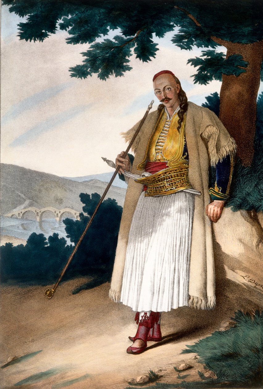 Een Griekse tuinman of huisman - Plaat X, gegraveerd door Lemercier uit 