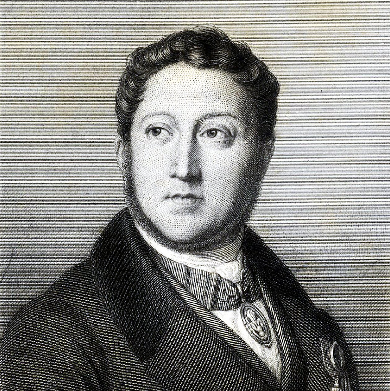 Portret van de componist Gioachino Antonio Rossini 1792-1868, 1836 door Louis Dupré