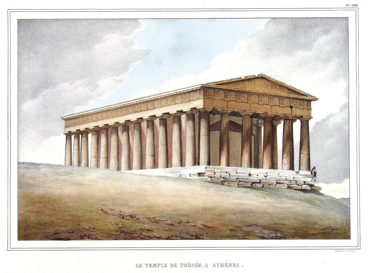De tempel van Thesee in Athene. in 