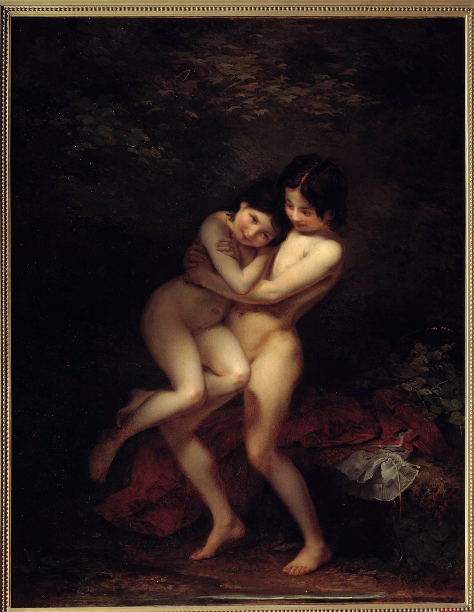 De baders door Louis Edouard Rioult