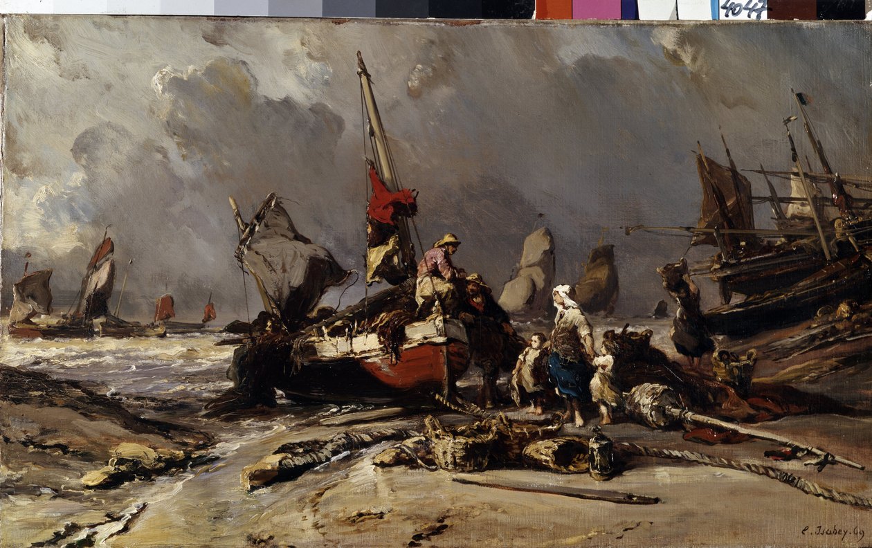 ""Na de storm"" door Louis Eugene Gabriel Isabey