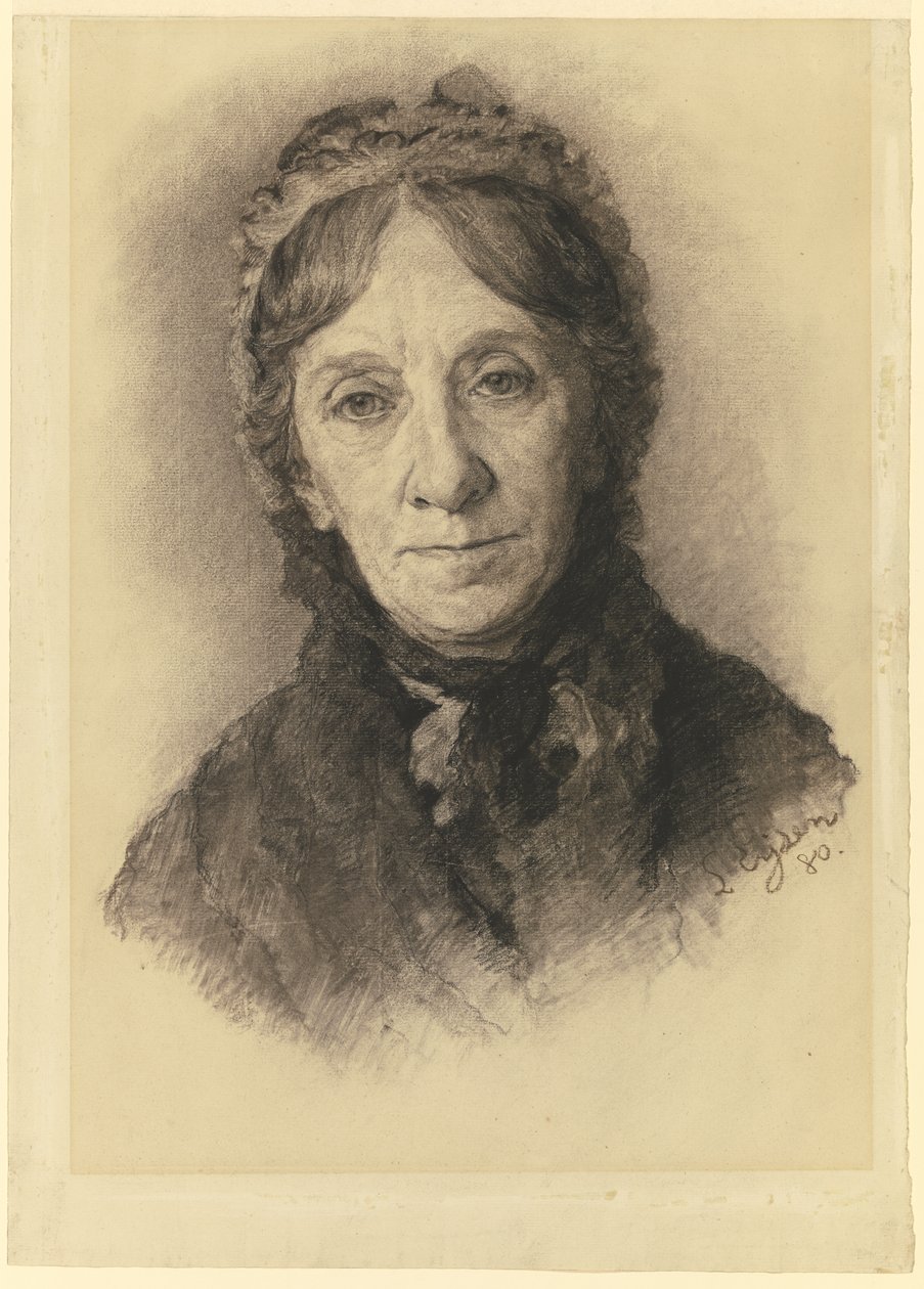 Portret van de moeder van de kunstenaar door Louis Eysen
