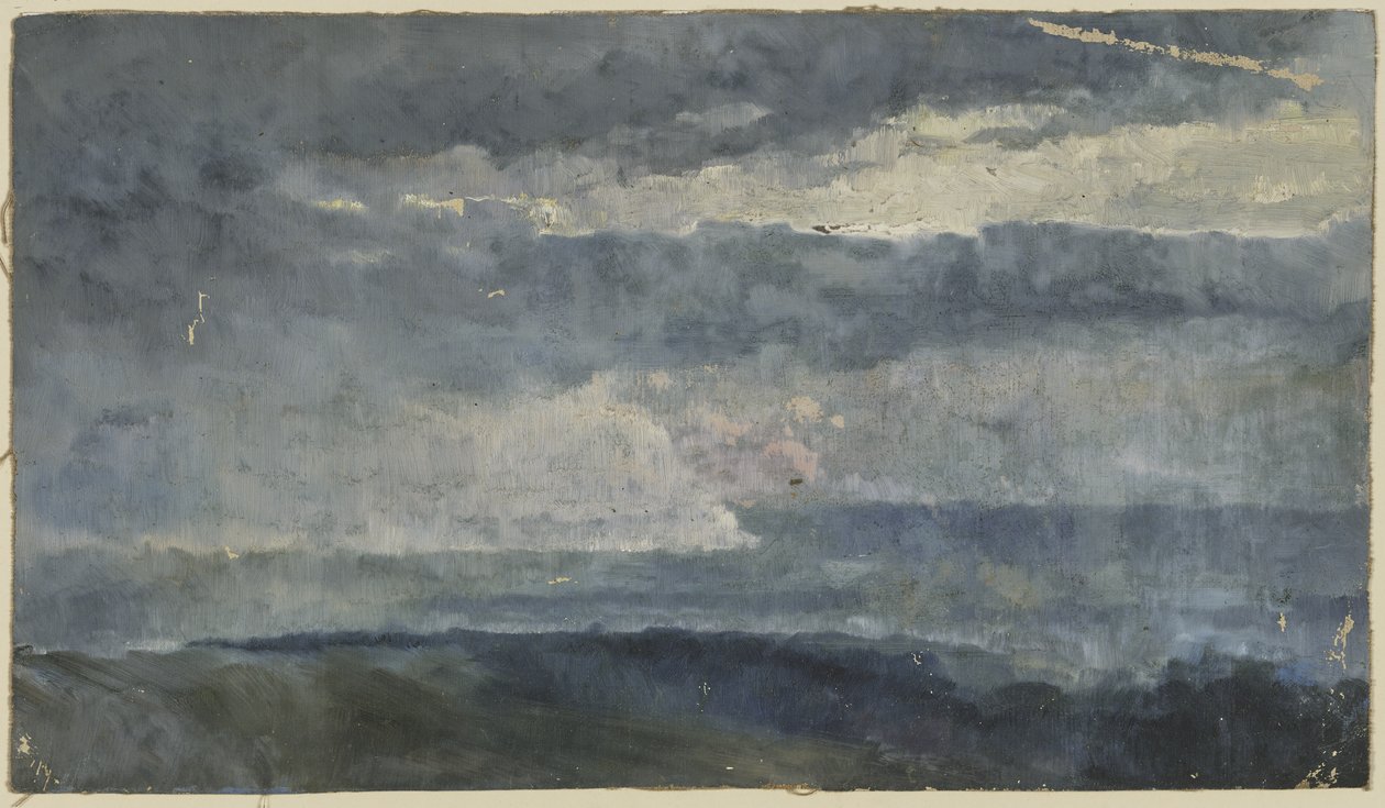 Oliestudie (wolken) door Louis Eysen