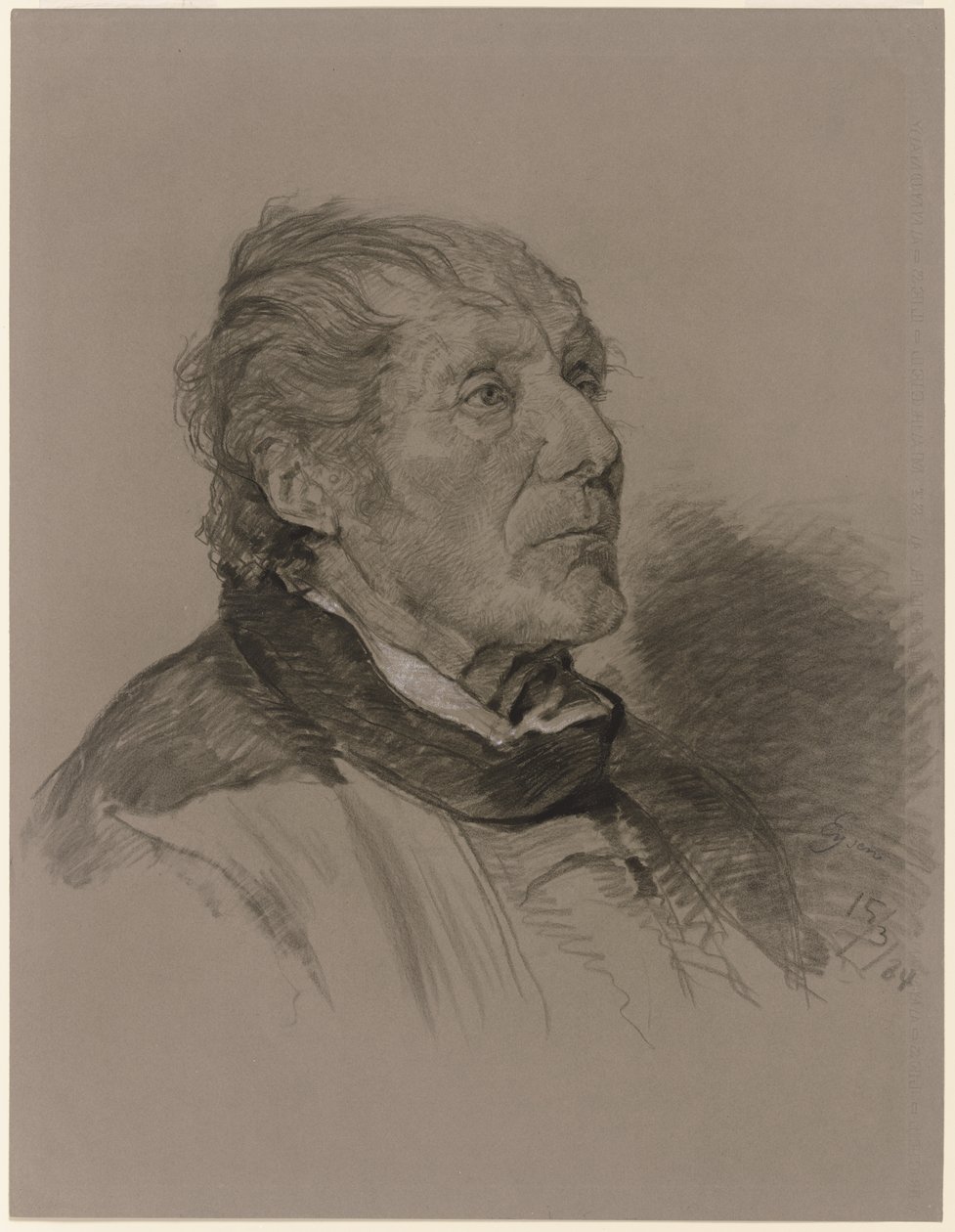 Portret van een oude man door Louis Eysen