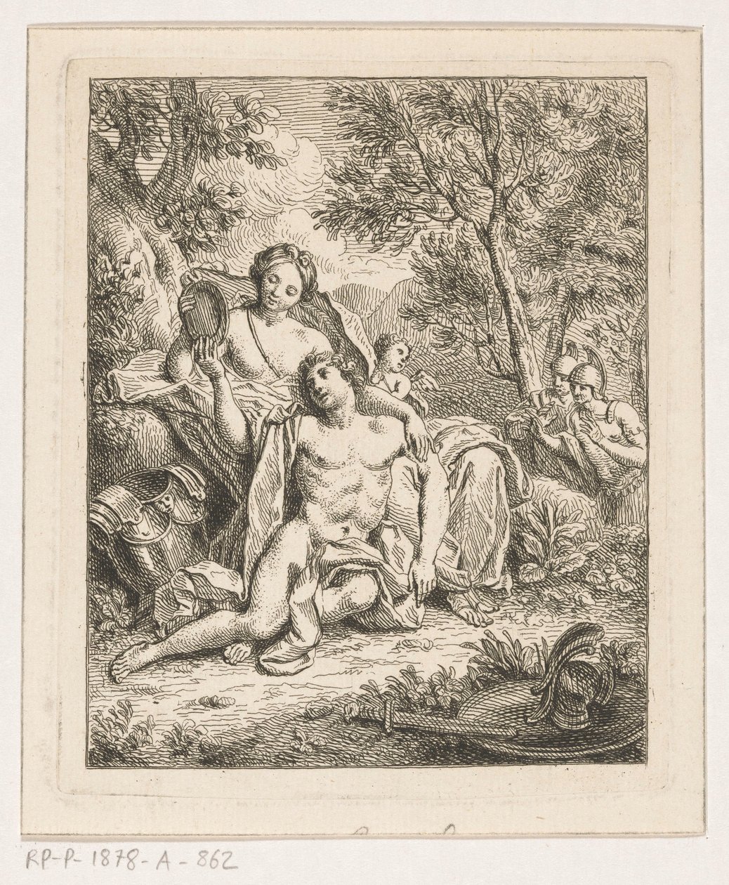 Rinaldo en Armida door Louis Fabritius Dubourg