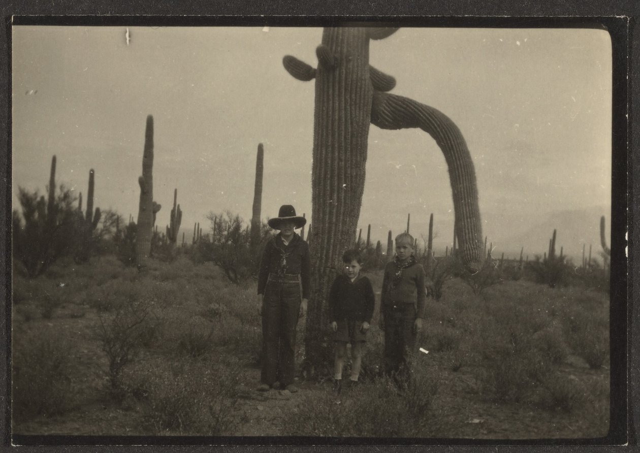 [Figuren met cactus] door Louis Fleckenstein