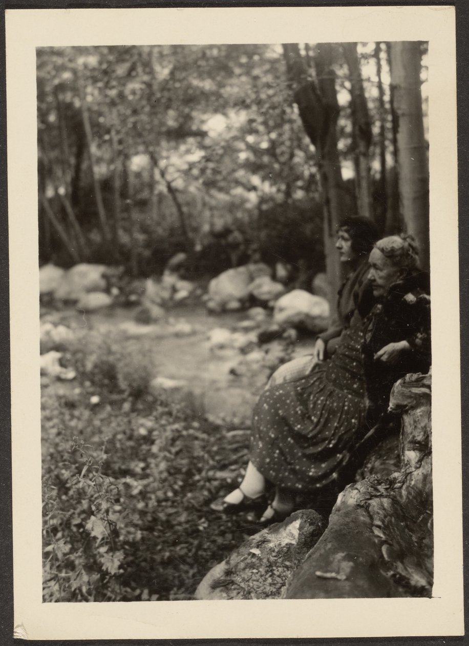 [Florence en Mrs. Fleckenstein bij Forest Stream]. door Louis Fleckenstein