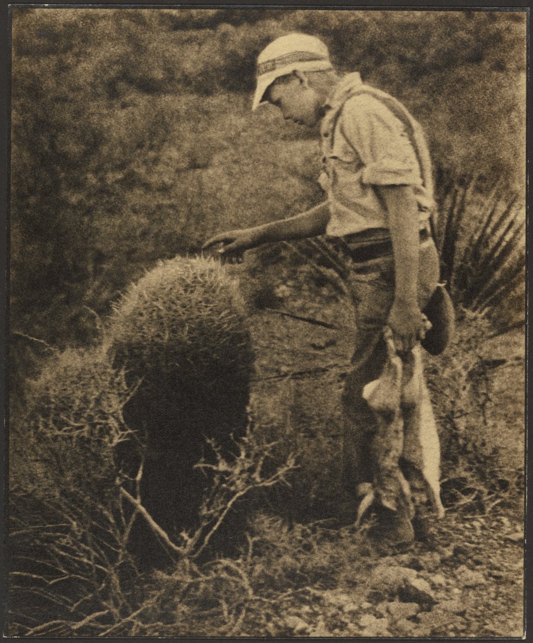 [Man met hazen] door Louis Fleckenstein