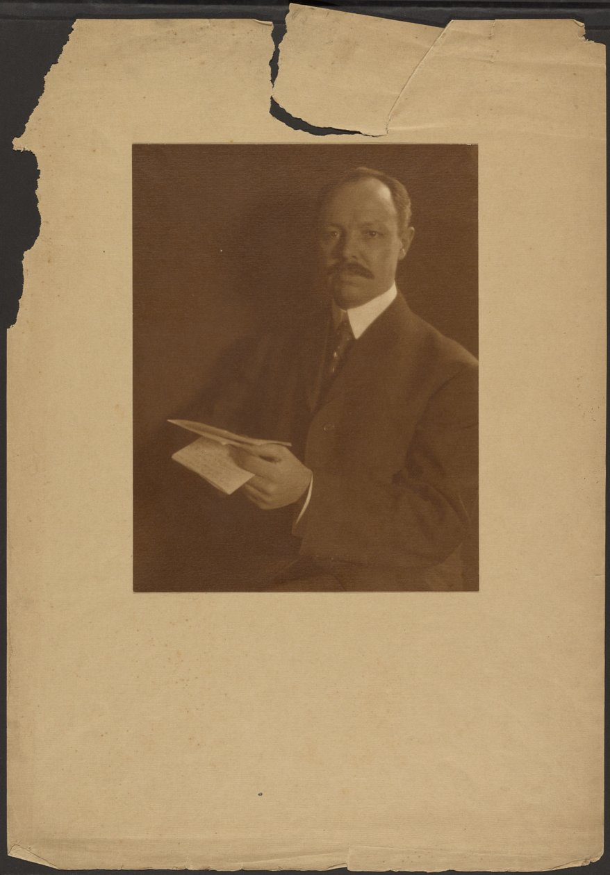 Portret van dominee P. Power door Louis Fleckenstein