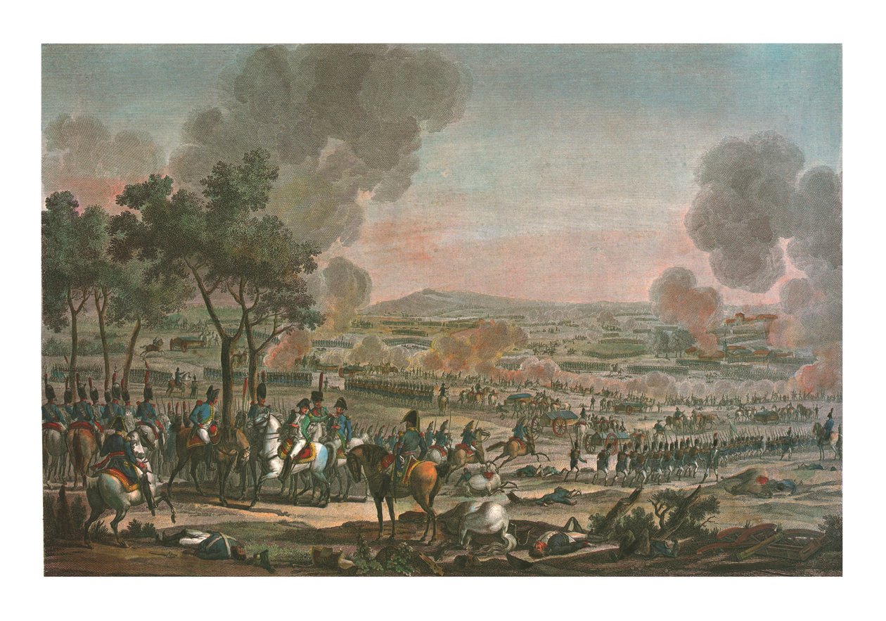 Slag bij Wagram, 7 juli 1809 door Louis Francois Mariage