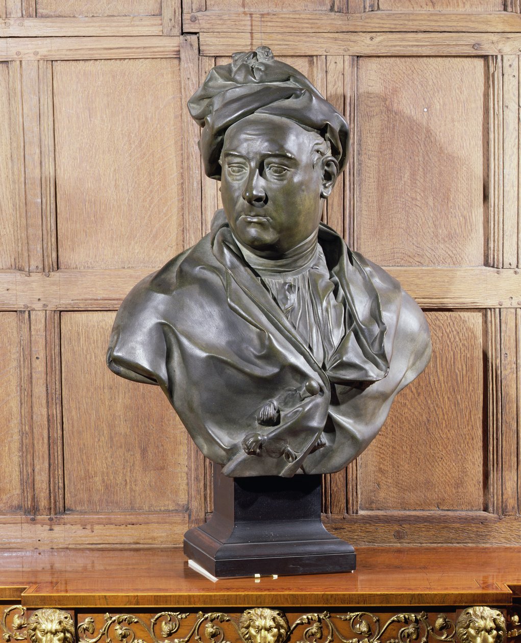 Buste van George Frederick Handel (1685-1759) (gips) door Louis Francois Roubillac
