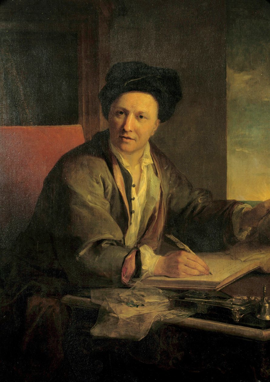 Portret van Bernard Le Bouyer (Le Bovier) de Fontenelle (1657-1757) door Louis Galloche
