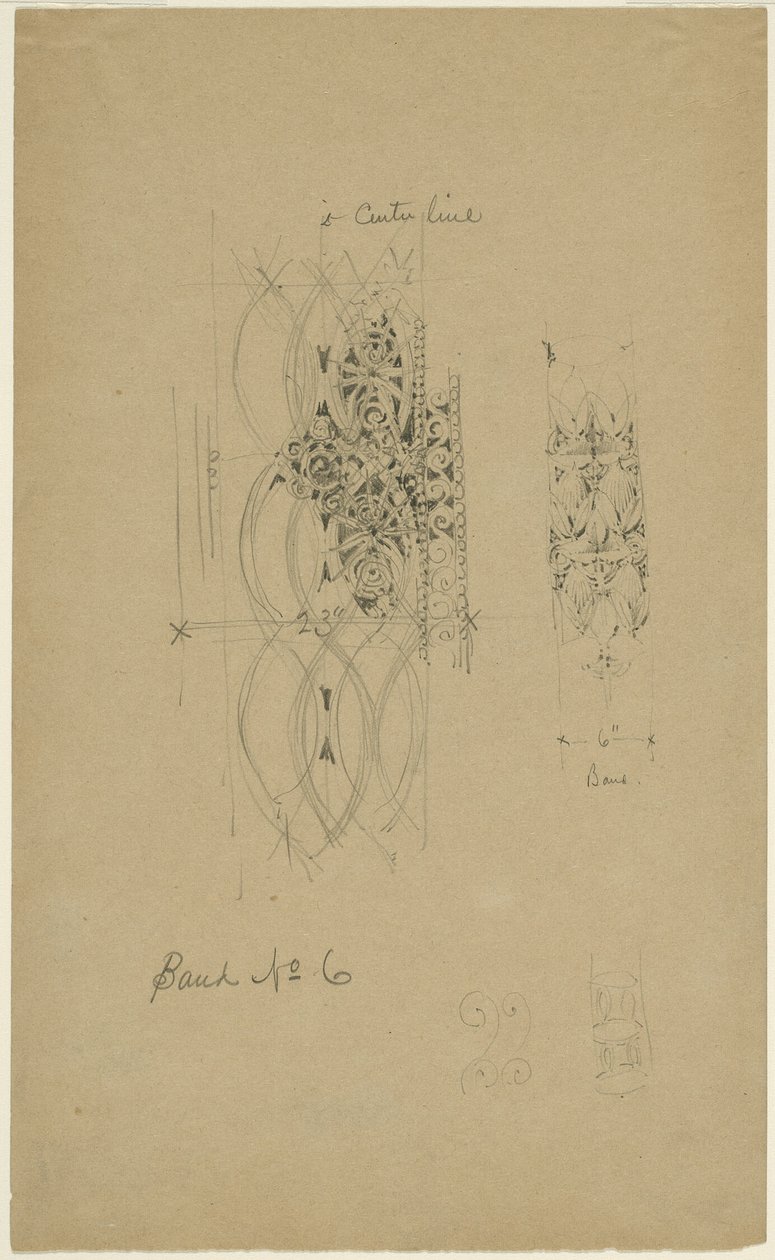 McVickers Theater, Chicago, Illinois, Schets door Louis H. Sullivan