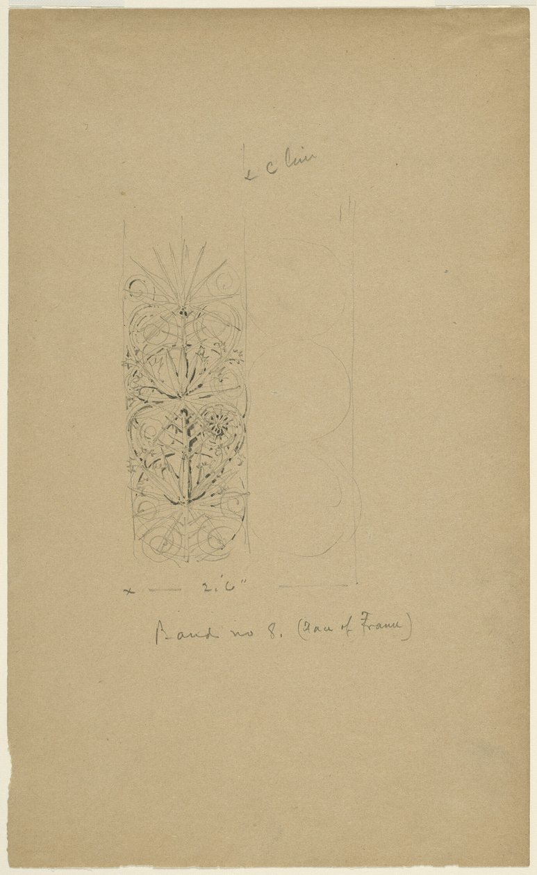 McVickers Theater, Chicago, Illinois, Schets door Louis H. Sullivan