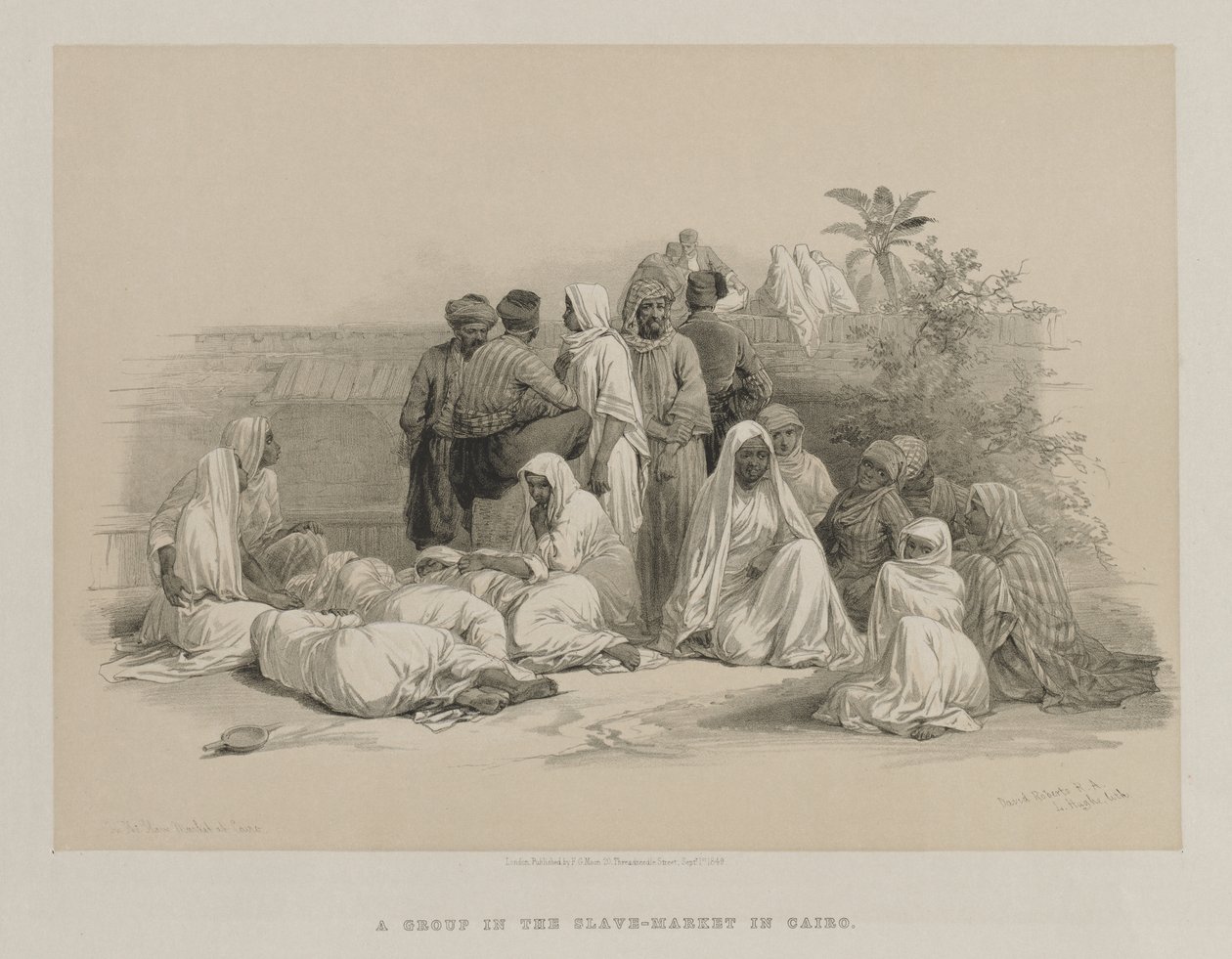 Egypte en Nubië, Deel III: Op de Slavenmarkt in Caïro door Louis Haghe