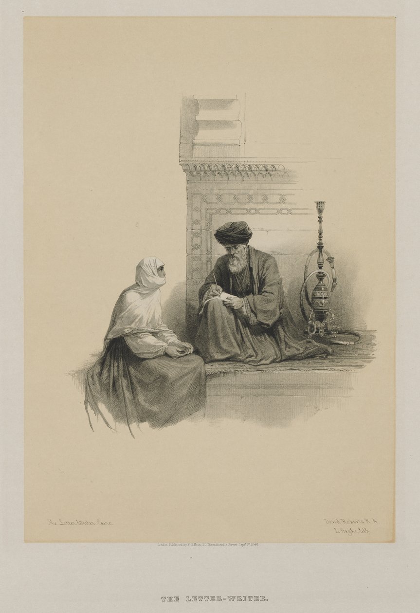 Egypte en Nubië, Deel III: De briefschrijver, Caïro, 1849 door Louis Haghe