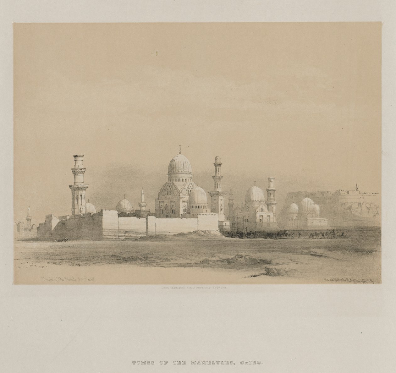 Egypte en Nubië, Deel III: Graven van de Memlooks, Caïro, 1849 door Louis Haghe