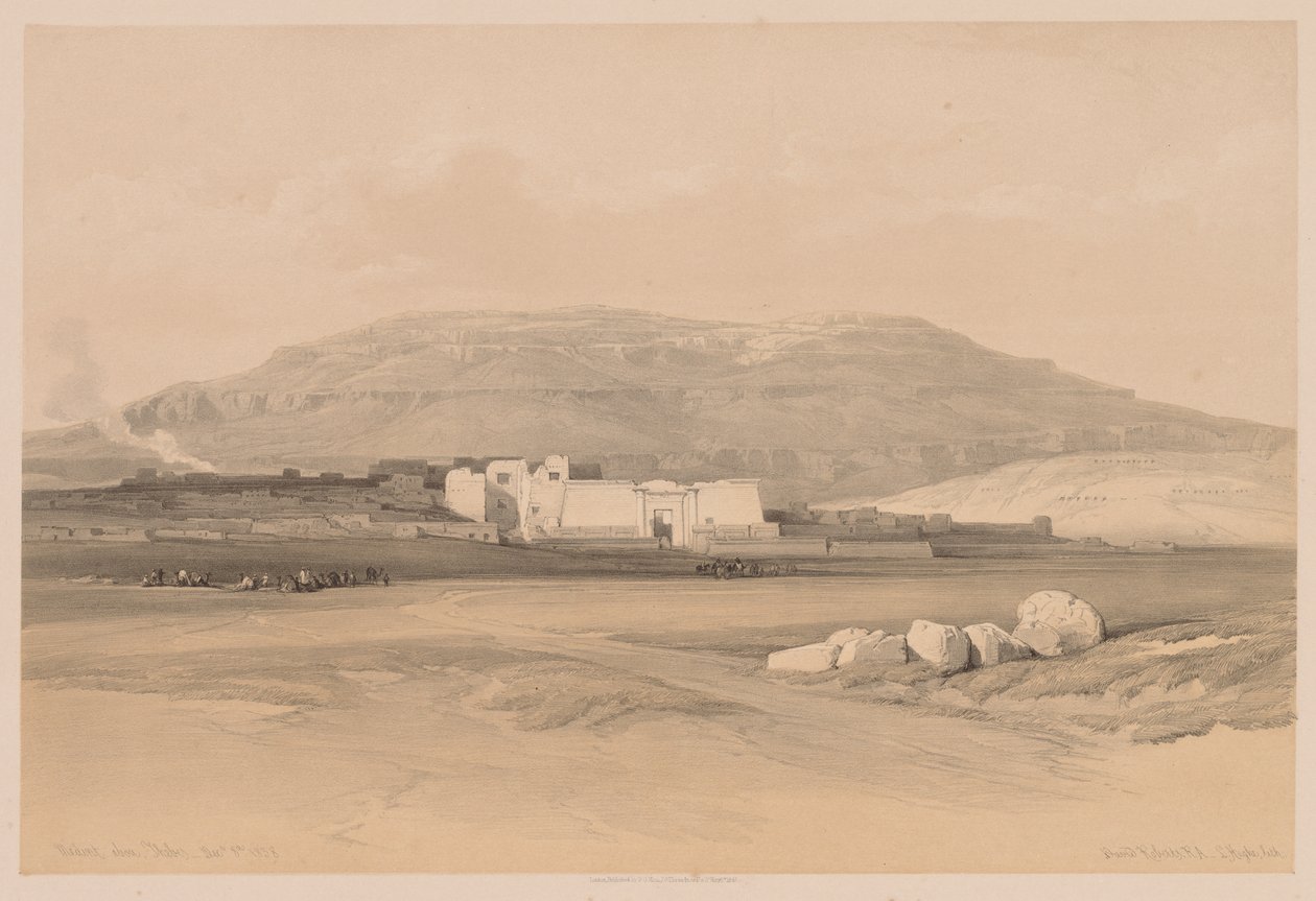 Egypte en Nubië: Deel II - Nr. 20, Medinet Abou, Thebe door Louis Haghe