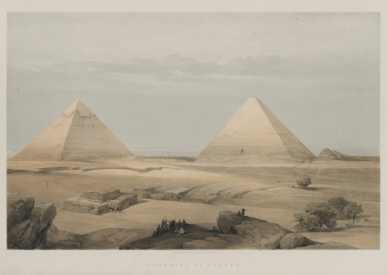 Egypte en Nubië, Deel II: Piramides van Gizeh, 1848 door Louis Haghe