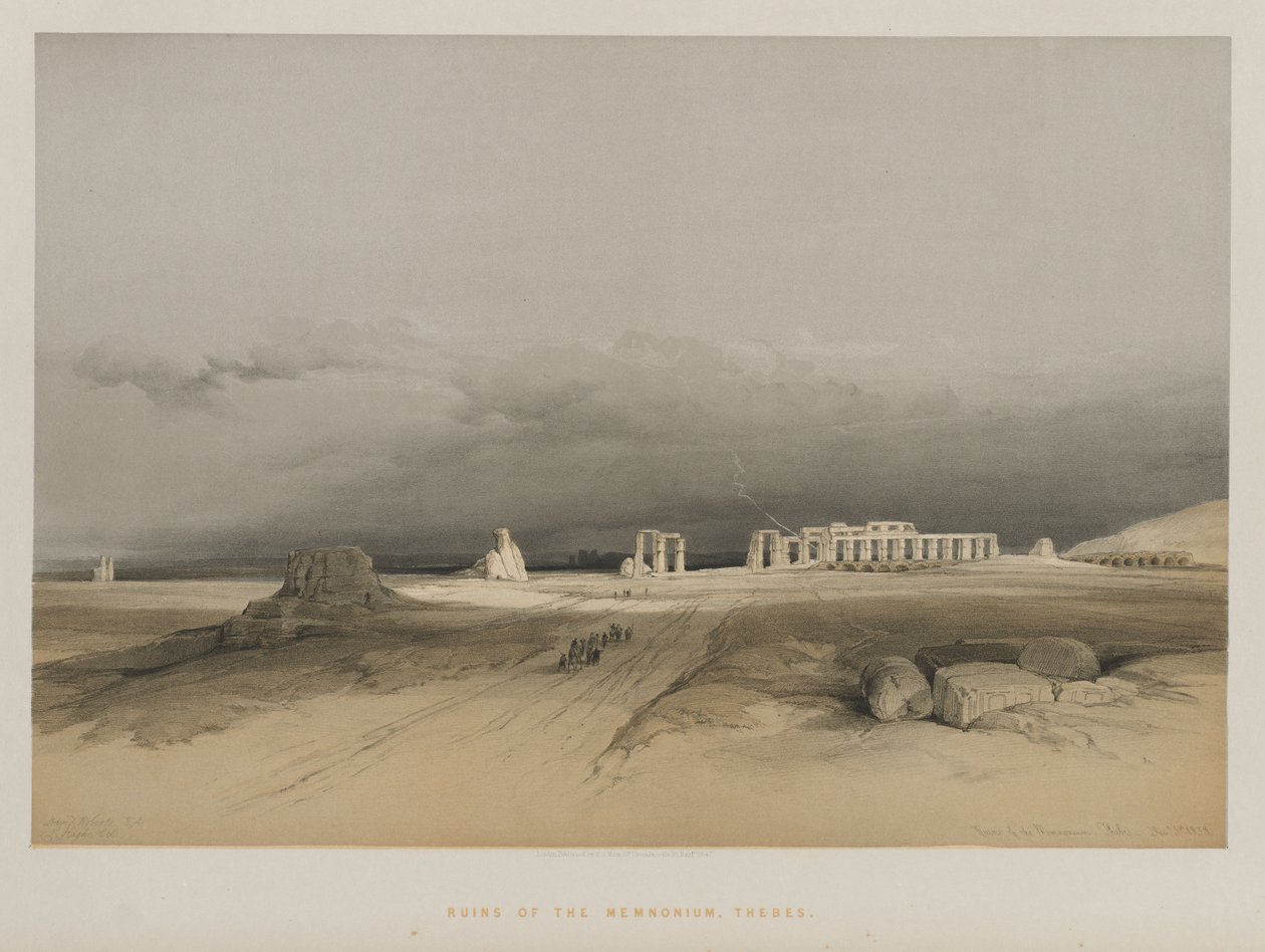 Egypte en Nubië, Deel II: Ruïnes van Memnonium, Thebe door Louis Haghe