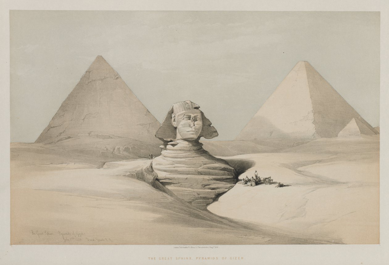Egypte en Nubië, Deel I: De Grote Sfinx, piramides van Gezeeh door Louis Haghe