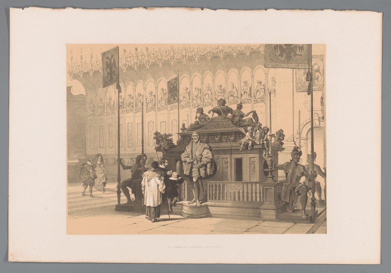 Graftombe van keizer Lodewijk de Beier te München door Louis Haghe