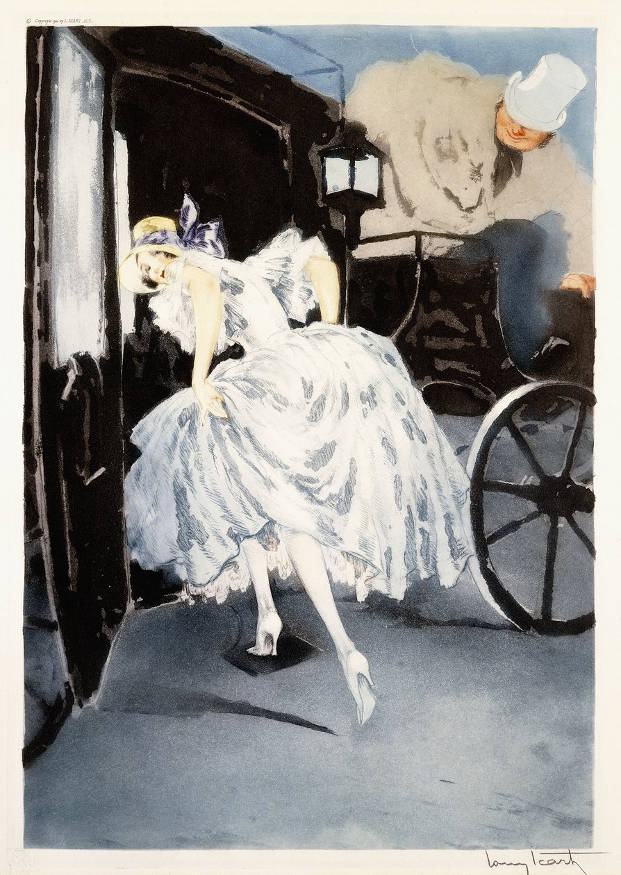 Vertrek, c.1941 door Louis Icart