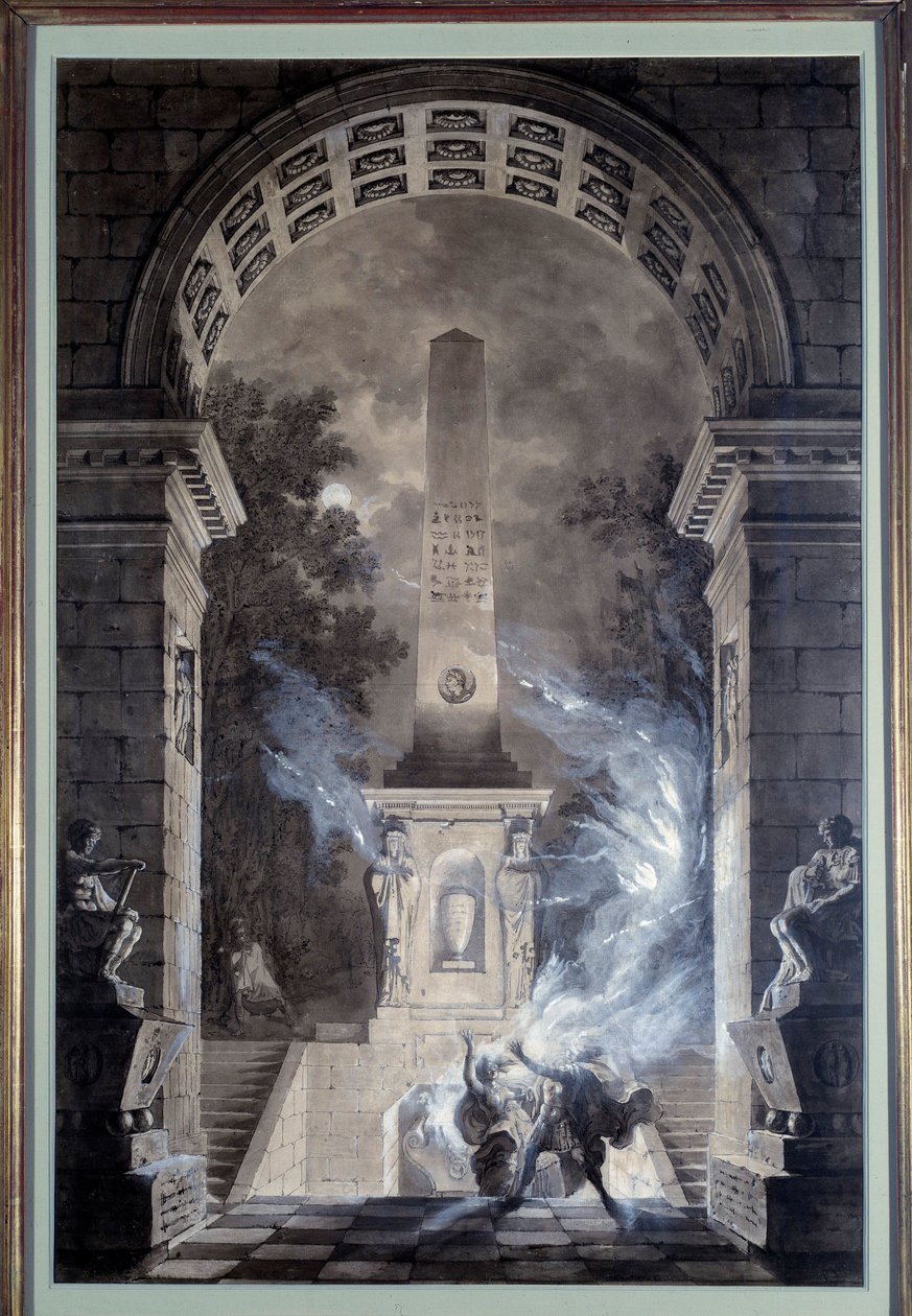 Scenografie: decorproject gerealiseerd door Jean Louis Desprez (1743-1804) voor het stuk 