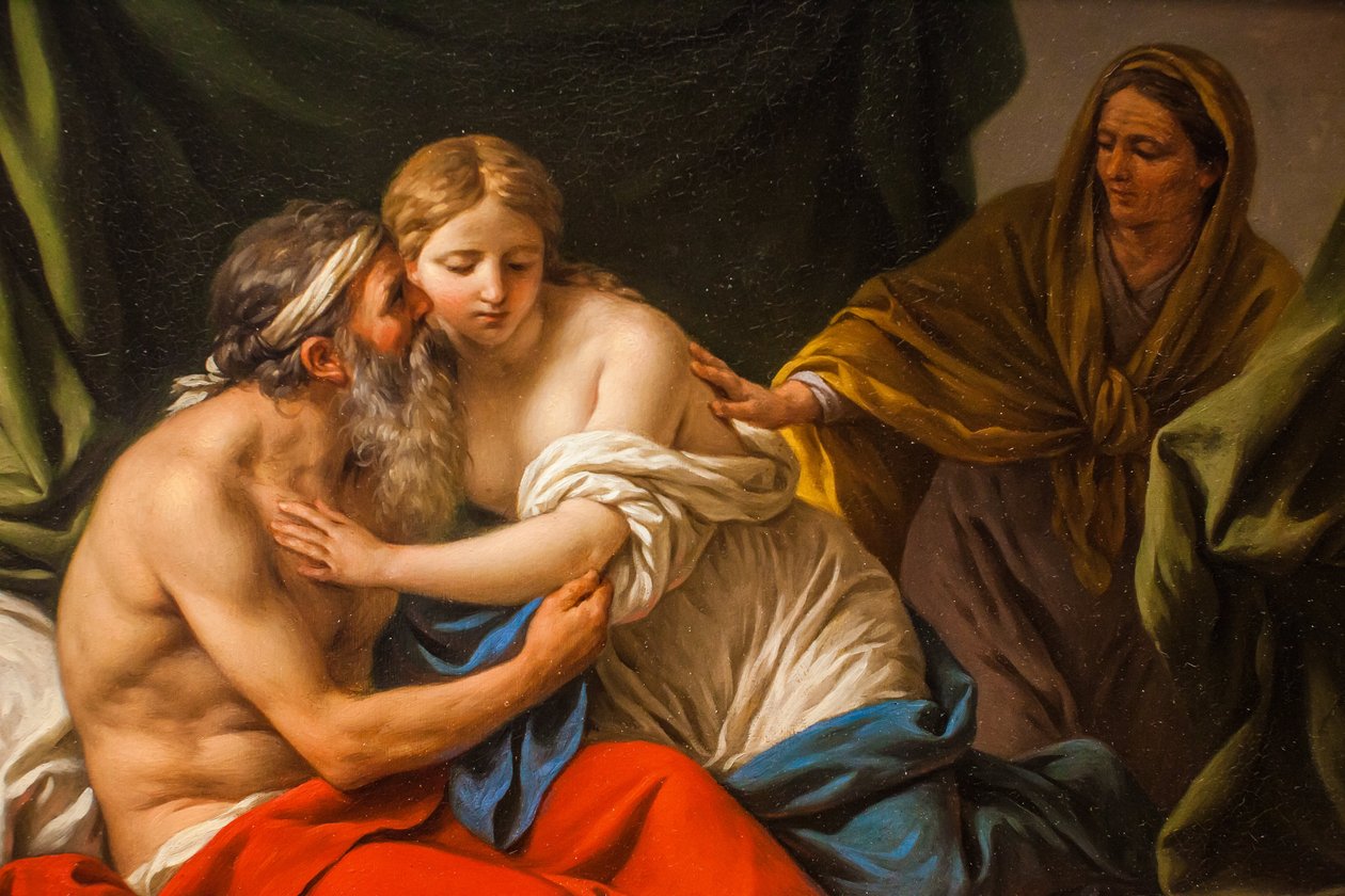 Sara presenteert Hagar aan Abraham door Louis Jean François Lagrenée