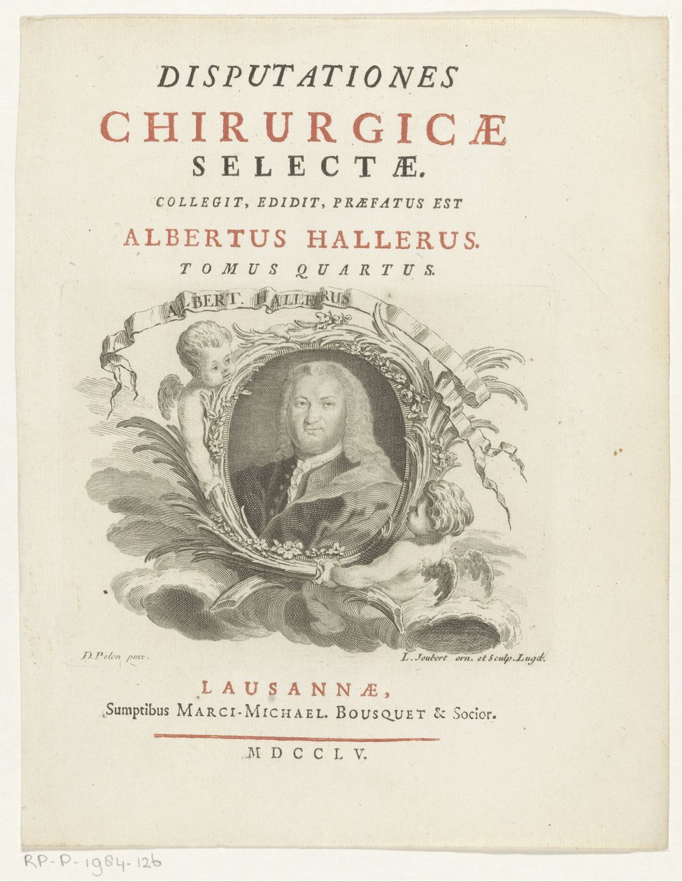 Portret van Albrecht von Haller door Louis Joubert