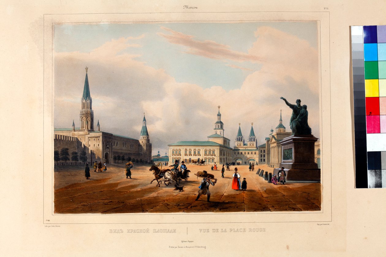 Het Rode Plein in Moskou door Louis Jules Arnout