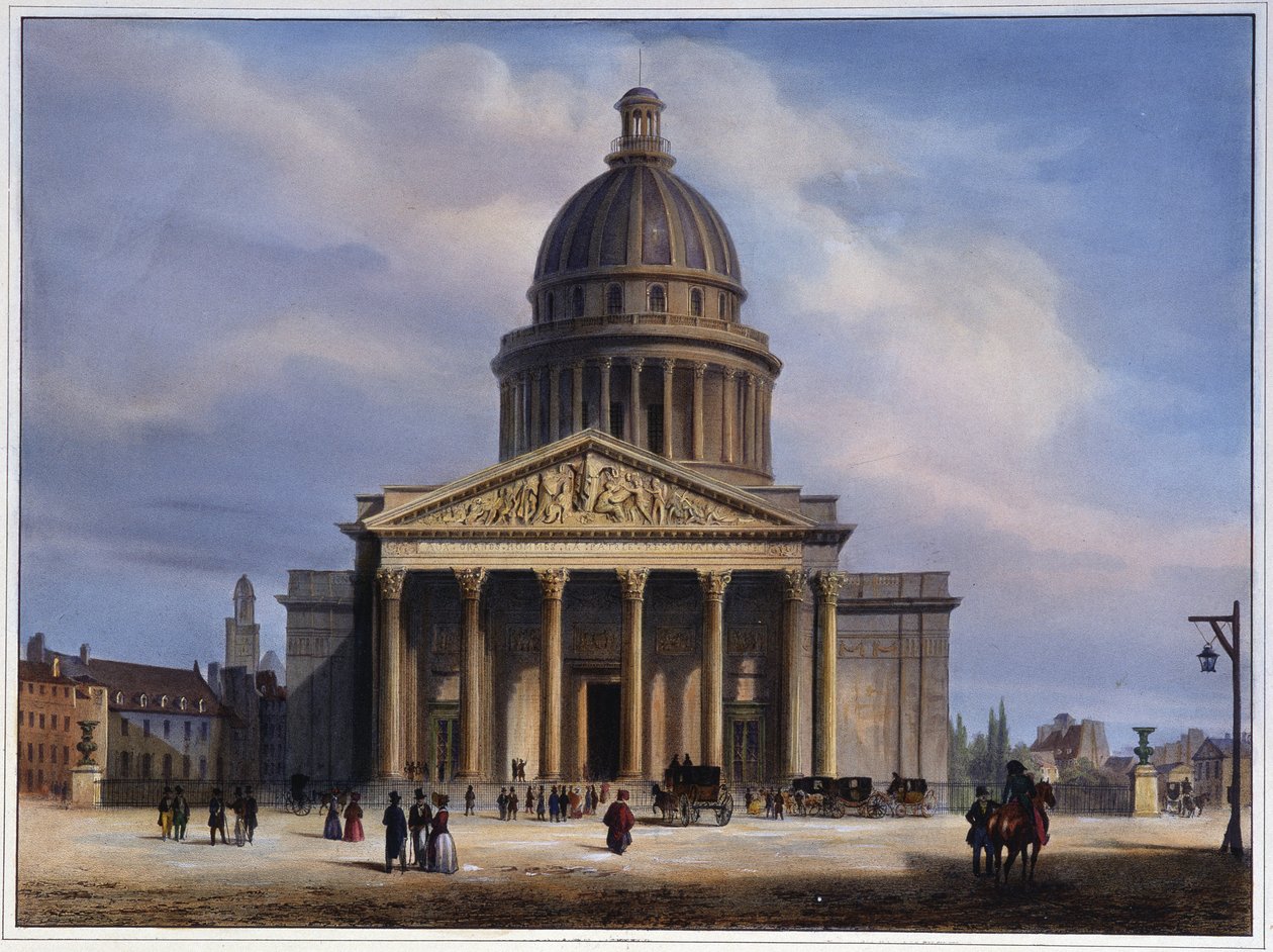 Uitzicht op het Pantheon door Louis Jules Arnout