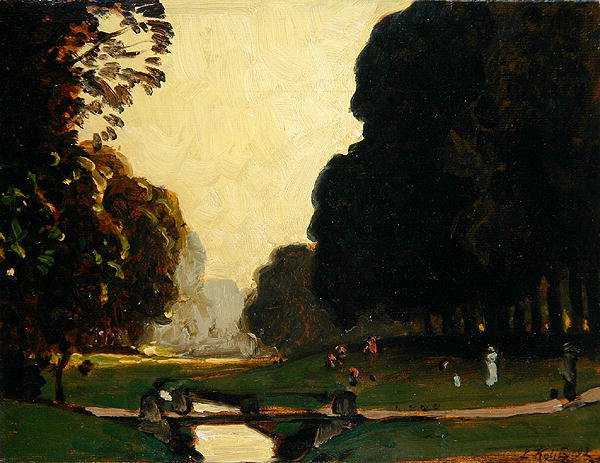 De Kleine Fulda in het Karlsaue Park, Kassel door Louis Kolitz