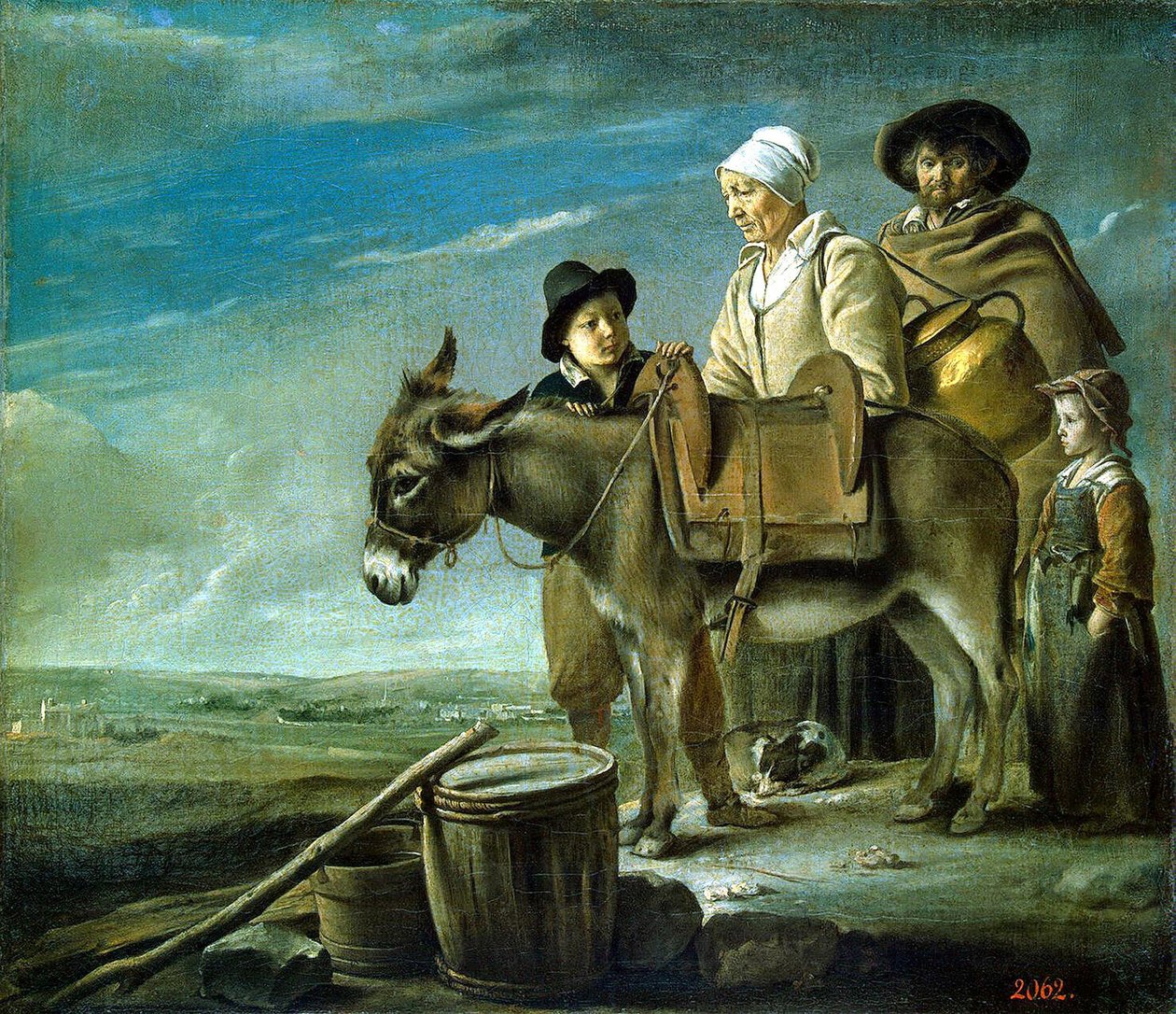 Frans: La Famille de la laitière Familie van melkmeisjes door Louis le Nain