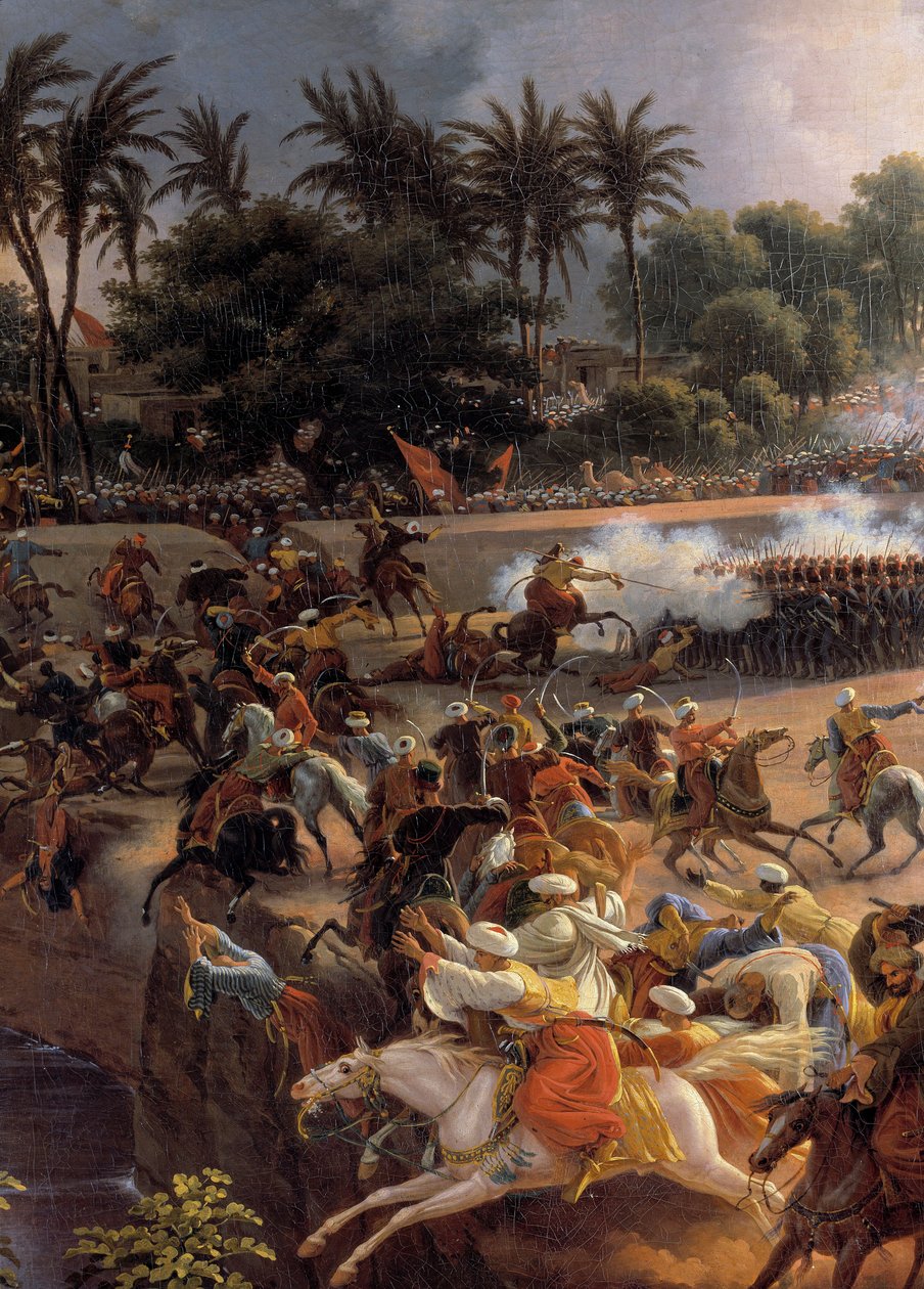 Campagne van Egypte (1798-1801): De Slag bij de Piramides, 21 juli door Louis Lejeune