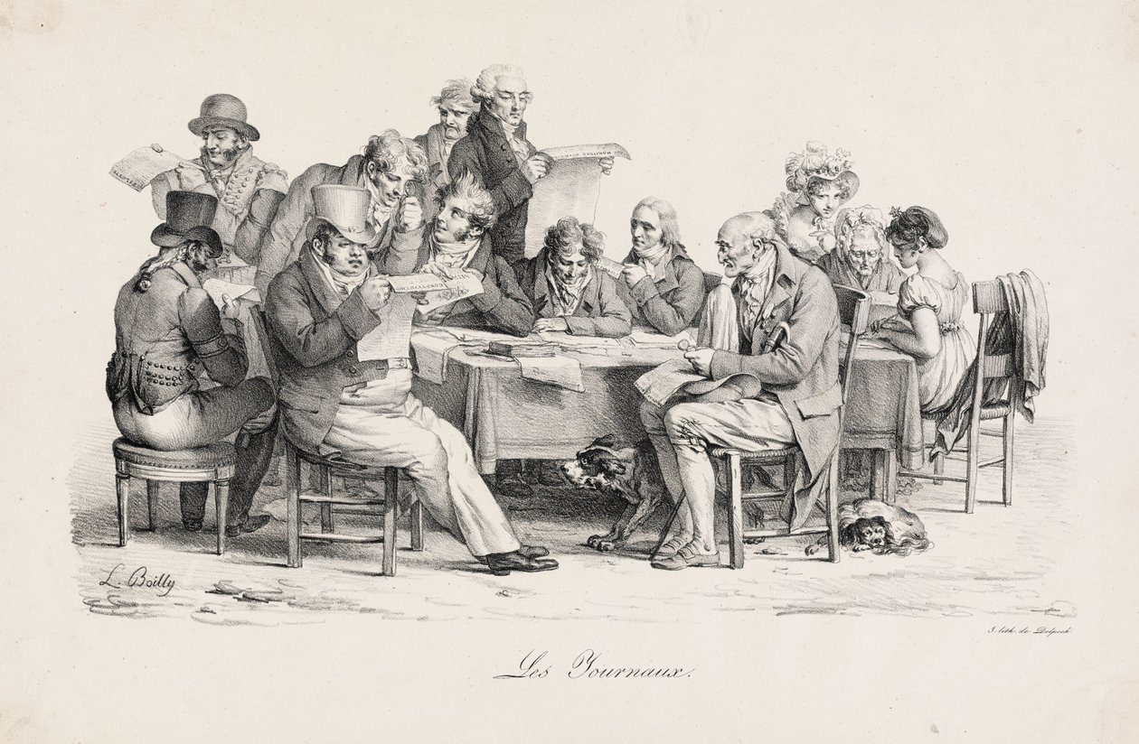 De kranten door Louis Leopold Boilly