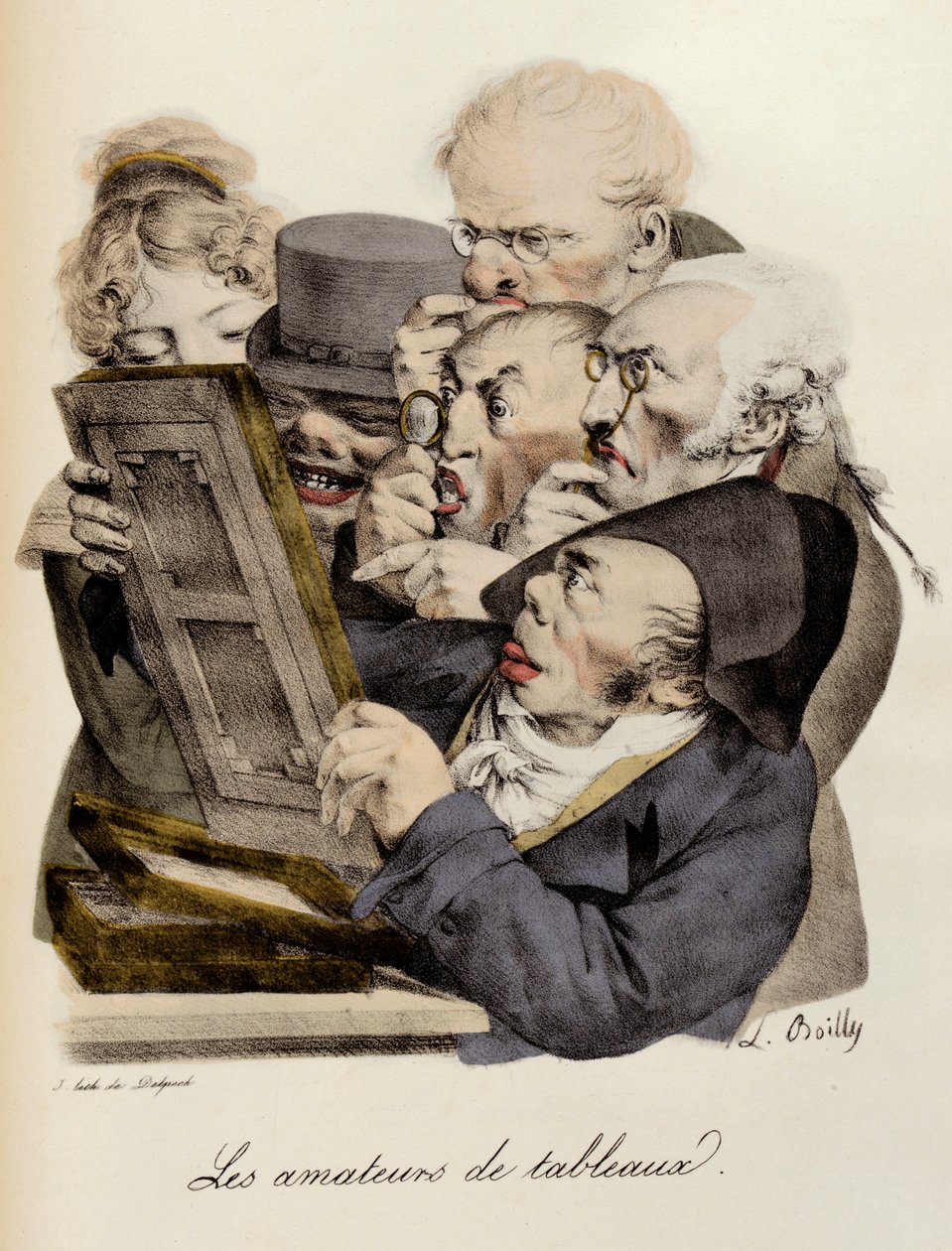 Liefhebbers van schilderijen Gravure door Louis-Leopold Boilly door Louis Leopold Boilly