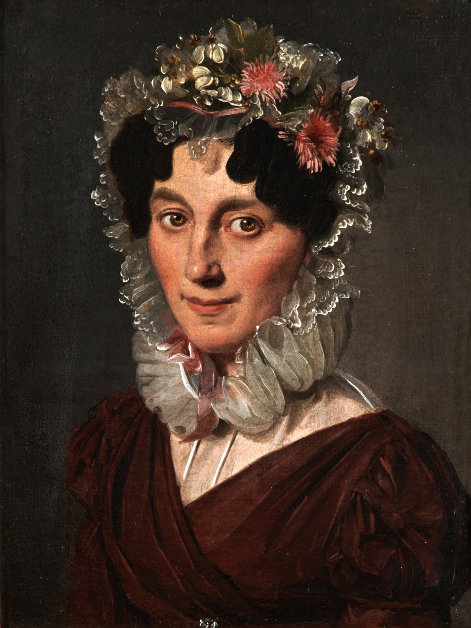 Portret van Caroline (Sophie) Gast, geboren Veinheimer door Louis Leopold Boilly
