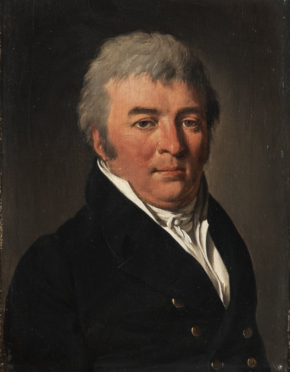 Portret van een man met een dichtgeknoopt jasje door Louis Leopold Boilly