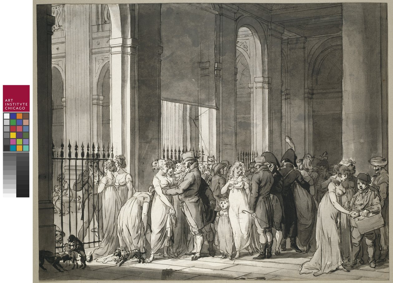 De arcades bij het Palais Royal, ca. 1804 door Louis Leopold Boilly