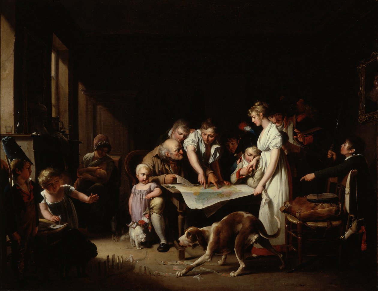 De lezing van het Bulletin van het Groot Leger door Louis Leopold Boilly