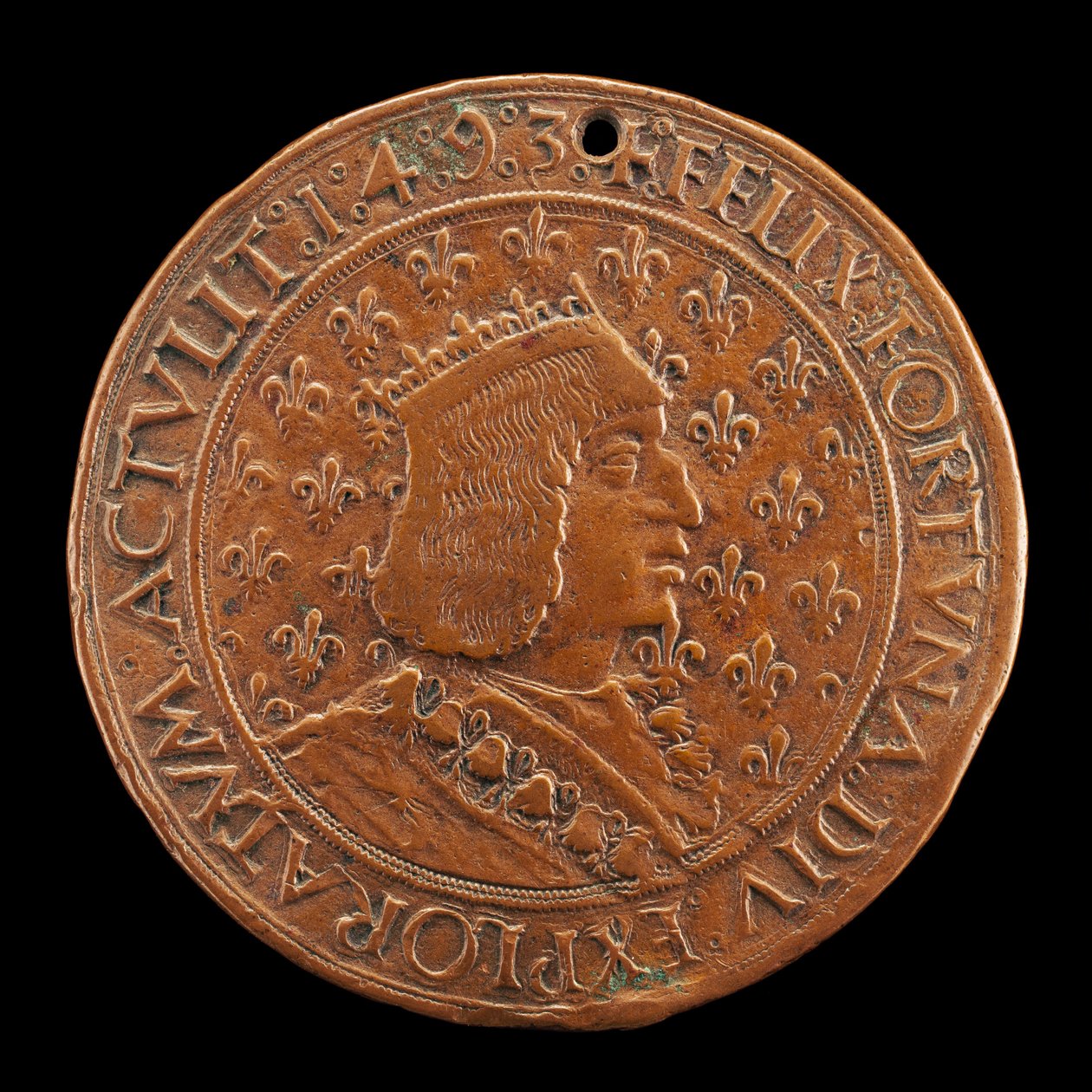 Karel VIII, 1470-1498, Koning van Frankrijk 1483 [voorzijde], 1493-1494 door Louis Lepère