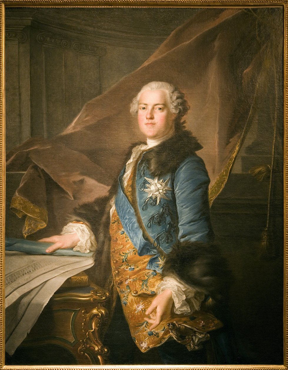 Portret van Abel Francois Poisson, Markies de Marigny (1727-1781) door Louis Tocqué