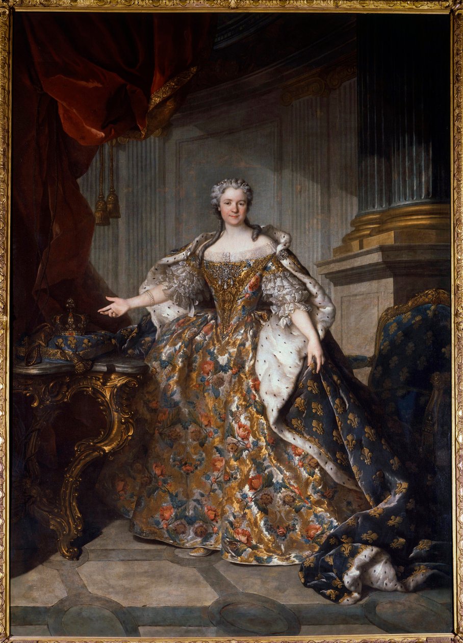 Portret van Marie Leszczyńska (1703-1768) Koningin van Frankrijk door Louis Tocqué