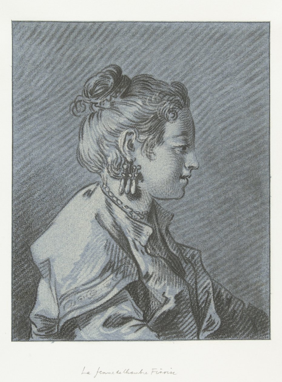 Portret van een Fins kamermeisje door Louis Marin Bonnet