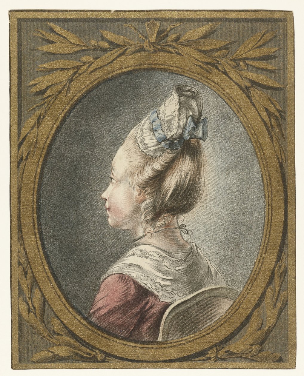 Portret van een jonge vrouw door Louis Marin Bonnet