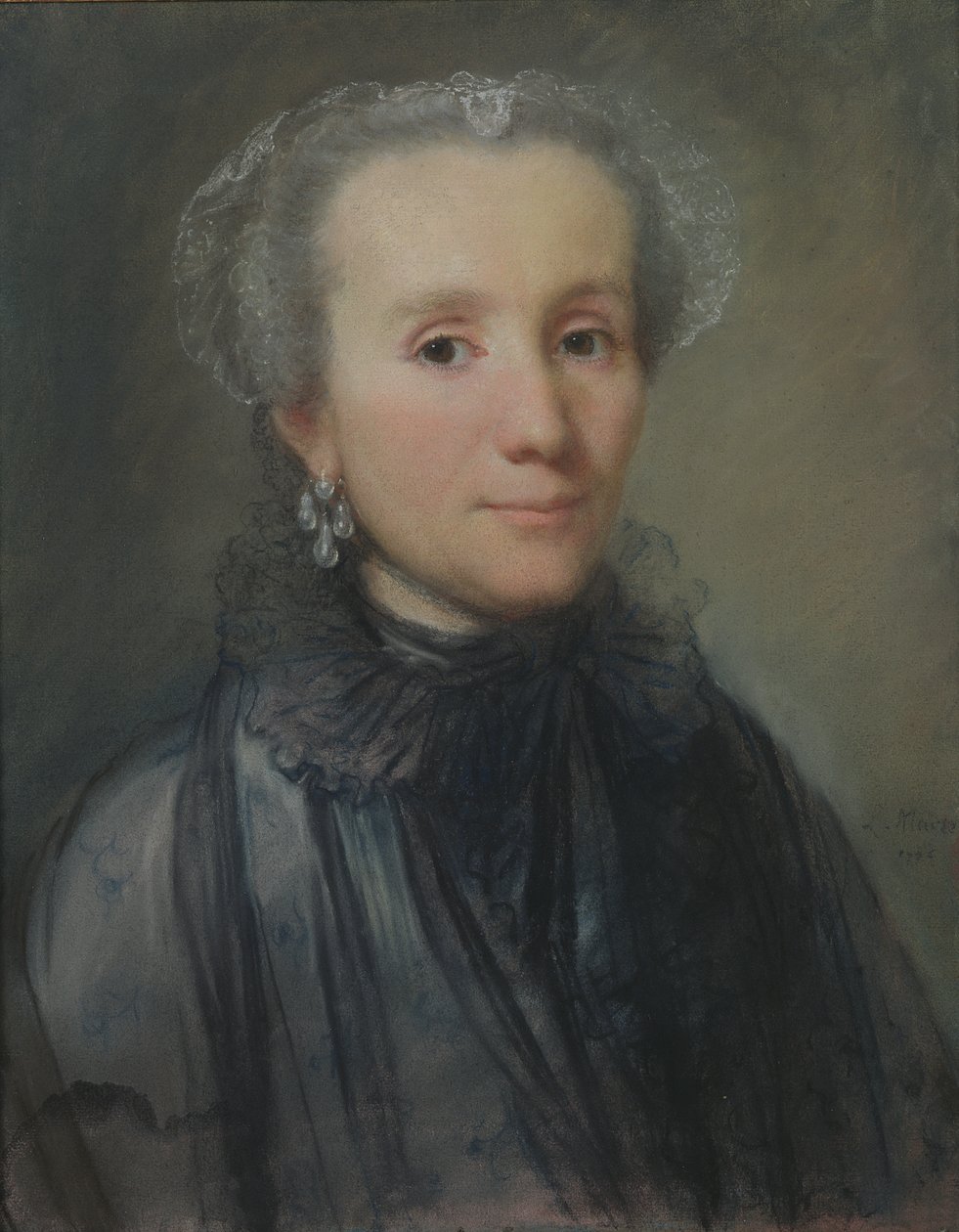 Portret van een vrouw uit de Poolse adel, 1776 door Louis Marteau