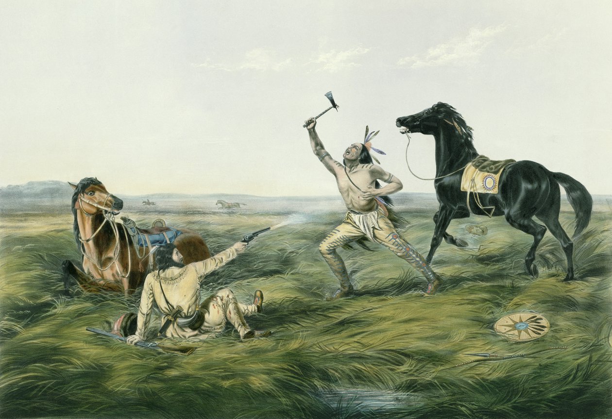 Het laatste schot, gepubliceerd door Currier  Ives door Louis Maurer